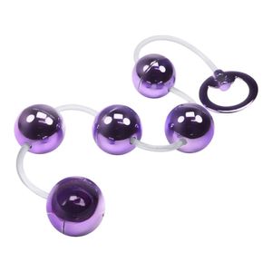 Bolinhas Tailandesas Em Metal Ligadas Por Fio De Silicone Hard Roxo