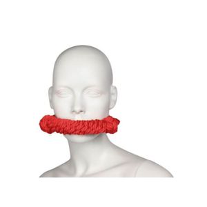 Mordaça Corda Shibari Trançada Vermelho Coleção Fetiche Lovetoys Vermelho