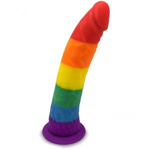Penis 17,5x3cm Colorido Em Silicone Rainbow Lovetoys Colorido