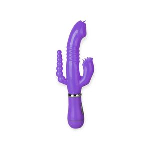 Rabbit 3 Em 1 Com 12 Modos De Vibração Youvibe Roxo