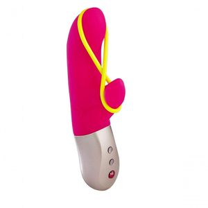 Mini Vibrador Com Estimulador Ponto G E Elástico Pink| Neon Yellow Amorino Fun Factory- Pink Neon