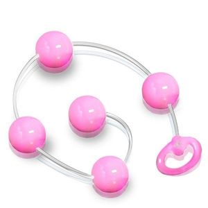 Bolinhas Tailandesas Em Metal Ligadas Por Fio De Silicone Hard Rosa