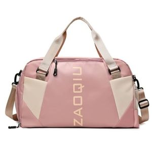 Bolsa Mala Grande Com Alça Academia Esportiva Porta Sapatos Gênero Rosa