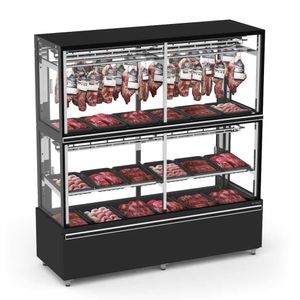 Expositor Açougue Vanguard Top Alto 2,00m Vidro Aquecido Estático Eavt2000a 220V Refrimate