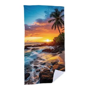 Toalha De Praia - Pôr Do Sol Na Praia