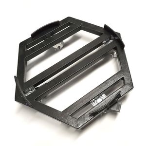 Suporte Aduze Hexágono De Ferro Preto Com 4 Rodas 35x35cm