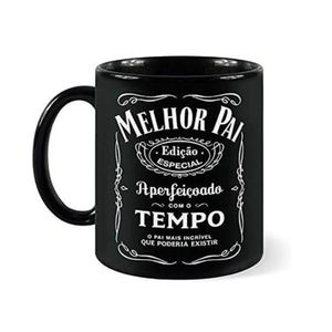 Caneca Personalizada Melhor Pai 300ml 100% Preta