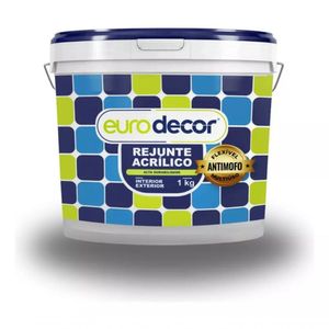 Rejunte Acrílico Cinza Outono Eurodecor 1kg Pronto P- Uso Premium.