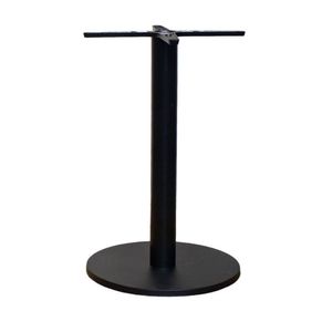 Base De Mesa De Jantar Redonda Pisa Beta Fratini 72 Cm Altura Em Aço Cor Preto Com Disco Redondo