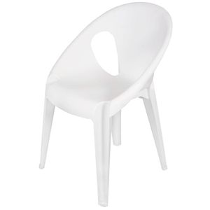 Cadeira Empilhavel Com Braço Drop Em Polipropileno Branco