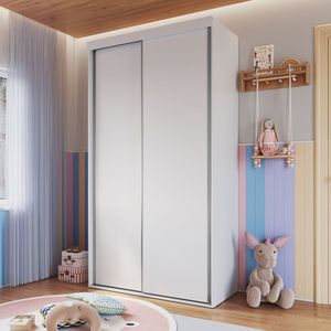 Guarda Roupa Infantil 2 Portas De Correr Rc2105 Branco