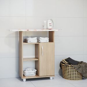 Tabua De Passar Roupas Slim Com Gabinete Canela