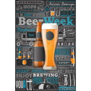 Quadro Decorativo Cerveja Artesanal Beer Week Bar área Gourmet 1 Tela