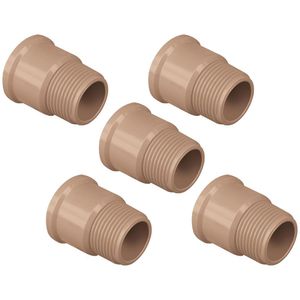 Kit C/ 5 Adaptador Curto Soldável 25mm X 3/4 Caixa D\'água