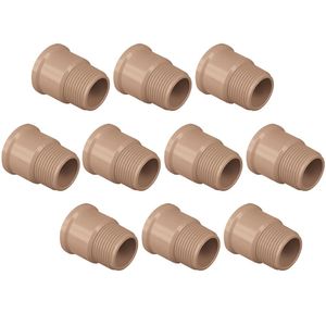 Kit C/ 10 Adaptador Curto Soldável 20mm X 1/2 Caixa D\'água