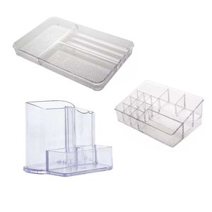 Jogo De Organizadores Para Maquiagem Multiuso Decor-útil