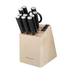 Conjunto Facas Forjadas Com Cepo Afiador 12 Pçs Kitchenaid