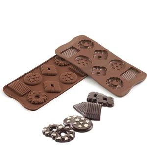 Forma Em Silicone Mini Bombom Chocolate Biscoito Silikomart