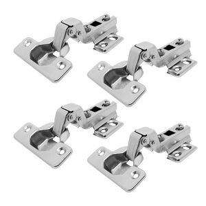 Kit 4 Dobradiças Alta Armário 35mm Amortecedor Tradestar