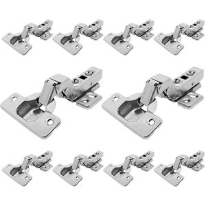Kit 10 Dobradiça Alta Armário 35mm Amortecedor Tradestar