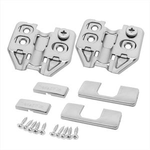 Kit Dobradiça Easy Click 30 Curva 20 Reta Parafuso E Capa