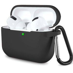 Lerobo Capa Protetora Para Airpods Pro, Silicone, Carabiner, Led Visível (preto)
