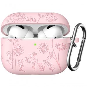 Lerobo Capa De Silicone Com Flores Para Airpods Pro (1ª-2ª Geração) Usb-c, Proteção Completa E Visível (rosa)