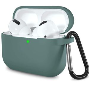 Lerobo Capa Silicone Para Airpods Pro Com Mosquetão E Proteção Completa (verde Pinho)
