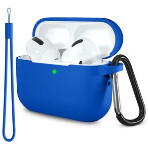 Lerobo Capa Silicone Para Airpods Pro 2ª-1ª Geração Com Mosquetão (azul Esmaltado)