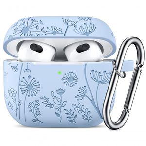 Lerobo Capa De Silicone C- Chaveiro P- Airpods 3ª Geração (lilas)