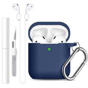 Lerobo Capa P- Airpods 1ª-2ª Geração C- Kit Limpeza & Lanyard (azul)