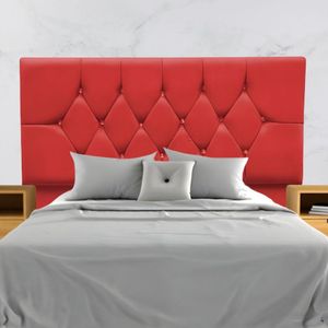 Cabeceira Cama Box Estofada Solteirão 100 Cm Suede Melissa Cor:vermelho