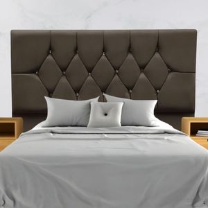 Cabeceira Cama Box Estofada Solteiro 90 Cm Suede Melissa Cor:marrom