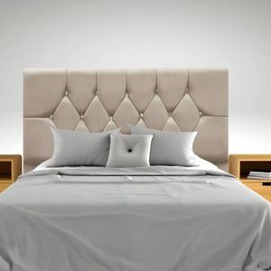 Cabeceira Cama Box Estofada Solteiro 90 Cm Suede Melissa Cor:bege