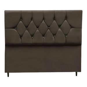 Cabeceira Cama Box Estofada Solteiro 90 Cm Suede Bruna Cor:marrom
