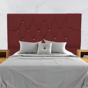 Cabeceira Solteiro Cama Box Estofada 90 Cm Suede Marrocos Cor:bordô
