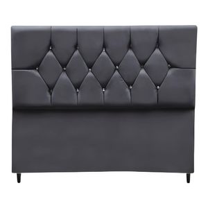 Cabeceira Estofada Cama Box Solteirão 100 Cm Suede Nina Cor:cinza Escuro