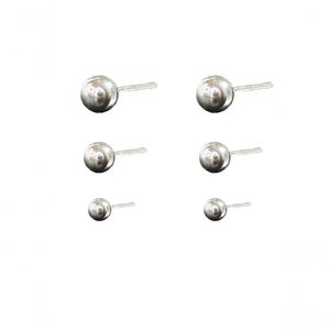Trio De Brincos Bolinha Em Prata 925