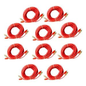 10 Cabos Rca Cristal Matte Som Automotivo 5m Injetado 4mm