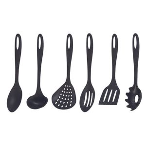 Jogo De Utensilios 6 Peças De Nylon Utily Preto
