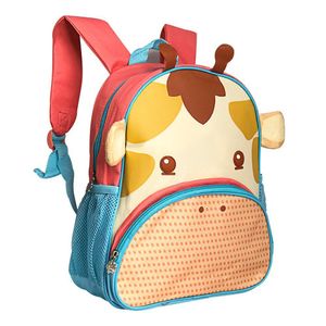 Mochila Infantil Girafa Com Alças Confortáveis E Bolsos 17l