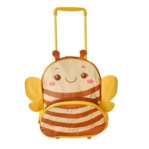 Mochila Infantil Abelha Com Rodinhas E Alça Retrátil 14l