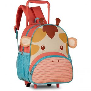 Mochila Infantil De Rodinha Com Estampa De Girafa 17 Litros