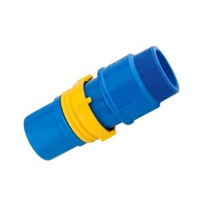 Adaptador Macho Engate Roscável 2x1.1/2 Pol. Azul Viqua