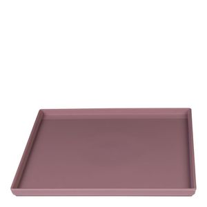 Prato Square Quadrado 27x27 Rosé Em Polipropileno Linha Tendência Vem