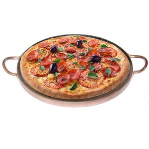 Forma De Pedra Sabão Para Pizza Curada 37 Cm