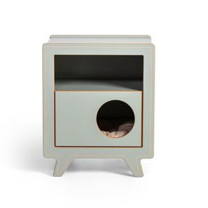 Mesa De Cabeceira Para Gatos Old Porta Esquerda Verde