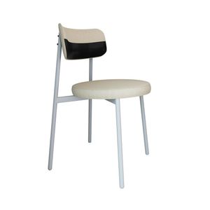 Cadeira Kyta Fixa Com 4 Pés 50 X 44,7 X 83,8 Cm Com 1 Unidade Areia-preto-branco
