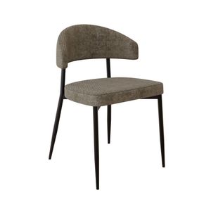 Cadeira Bless Fixa Com 4 Pés 55 X 52,5 X 77,5 Cm Com 1 Unidade Marrom-preto