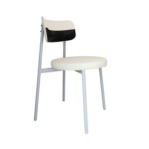 Cadeira Kyta Fixa Com 4 Pés 50 X 44,7 X 83,8 Cm Com 1 Unidade Palha-preto-branco